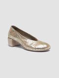 HADRY 010 - Gold Leather Ballerina Shoes - thumb image 3,side view