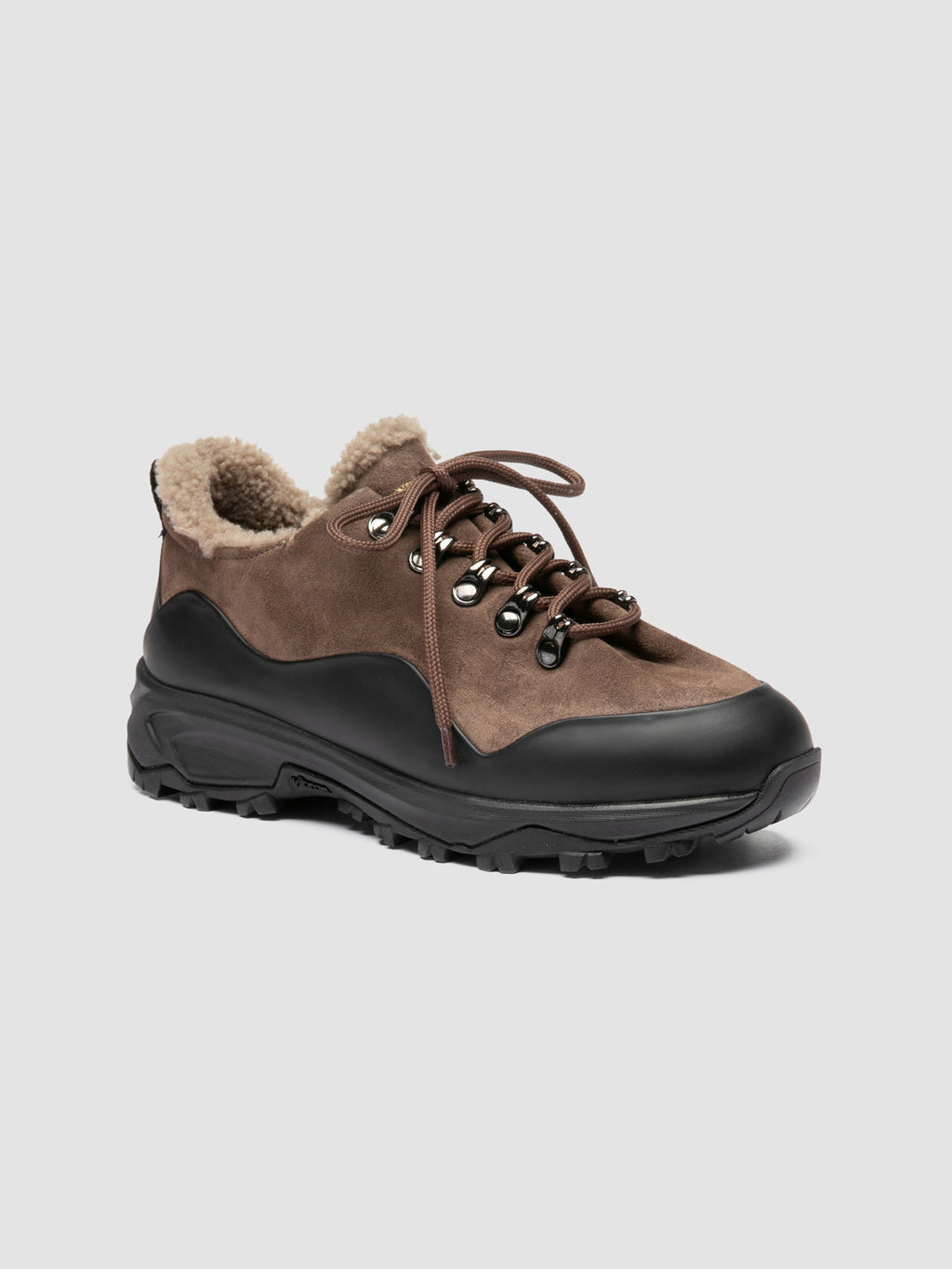ITINERE 103 - Sneaker in Pelle Color Tortora - image 3,side view