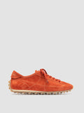 JARRED 101 - Sneaker Basse in Pelle Scamosciata Color Ruggine - thumb image 1,side view