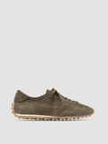 JARRED 101 - Sneaker Basse in Pelle Scamosciata Verde - thumb image 1,side view