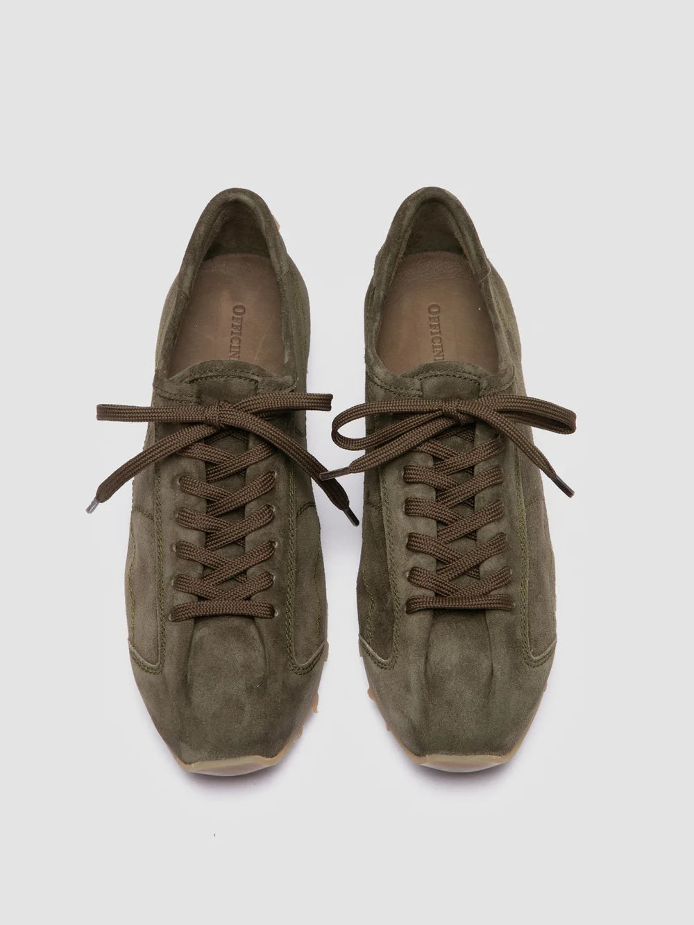 JARRED 101 - Sneaker Basse in Pelle Scamosciata Verde - image 2,side view