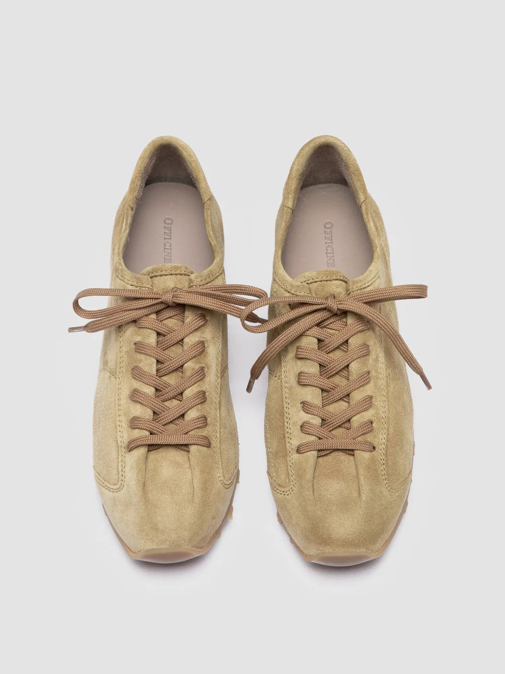 JARRED 101 - Sneaker Basse in Pelle Scamosciata Beige - image 2,side view