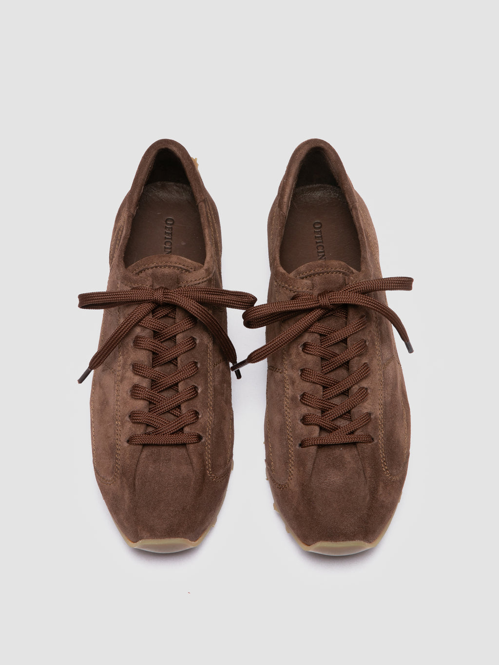 JARRED 101 - Sneaker Basse in Pelle Scamosciata Marrone - image 2,side view