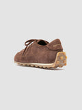 JARRED 101 - Sneaker Basse in Pelle Scamosciata Marrone - thumb image 4,side view