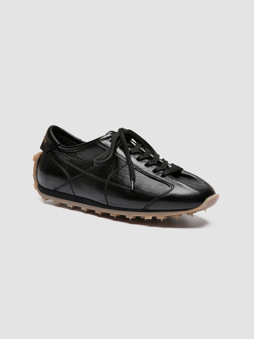 JARRED 102 W - Sneaker Basse in Pelle Nera - image 3,side view