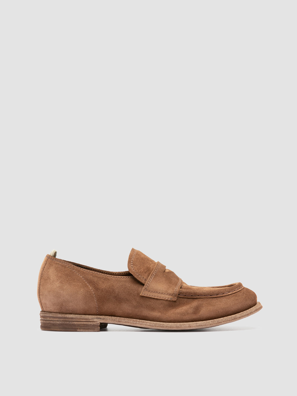 KALLIOPI 002 - Mocassini Penny in Pelle Scamosciata Marrone - image 1,side view