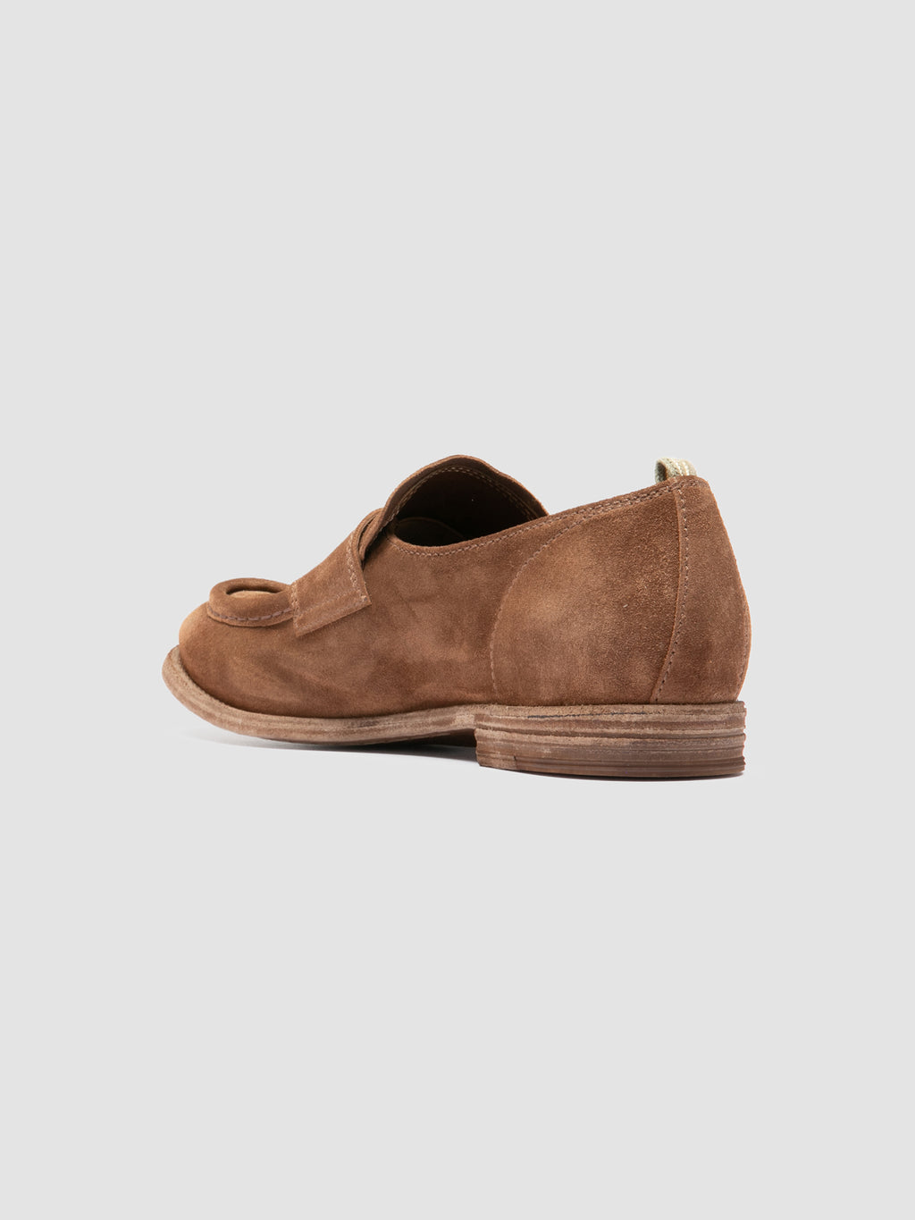 KALLIOPI 002 - Mocassini Penny in Pelle Scamosciata Marrone - image 4,side view