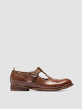 KALLIOPI 004 - Scarpe con Cinturino a T in Pelle Marrone - thumb image 1,side view