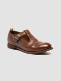 KALLIOPI 004 - Scarpe con Cinturino a T in Pelle Marrone - thumb image 3,side view