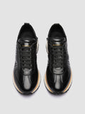 KASBA 103 - Black Leather Low Top Sneakers - thumb image 2,side view