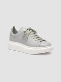 KRACE 129 - Grey Leather Sneakers