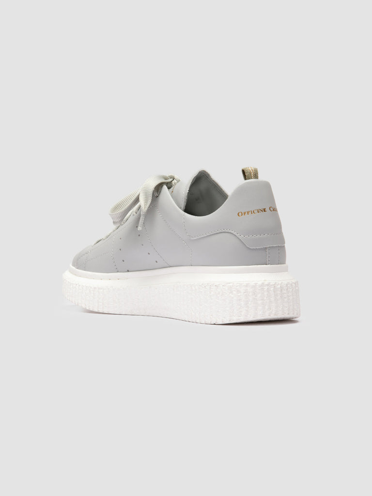KRACE 129 - Grey Leather Sneakers