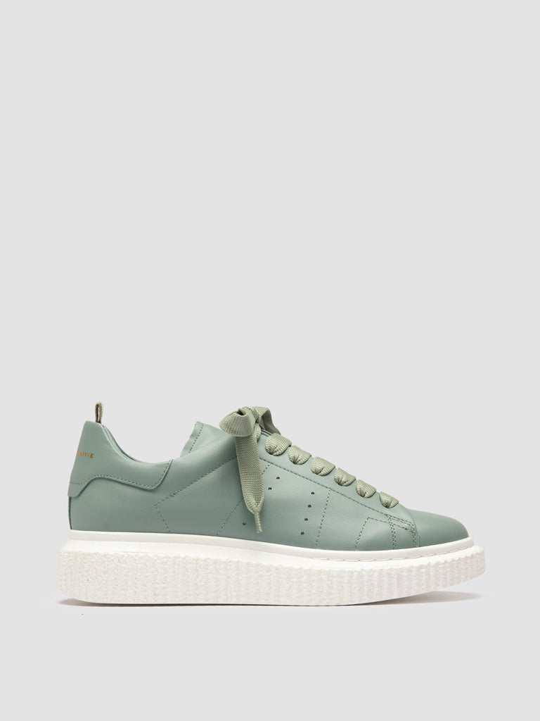 KRACE 129 - Green Leather Sneakers
