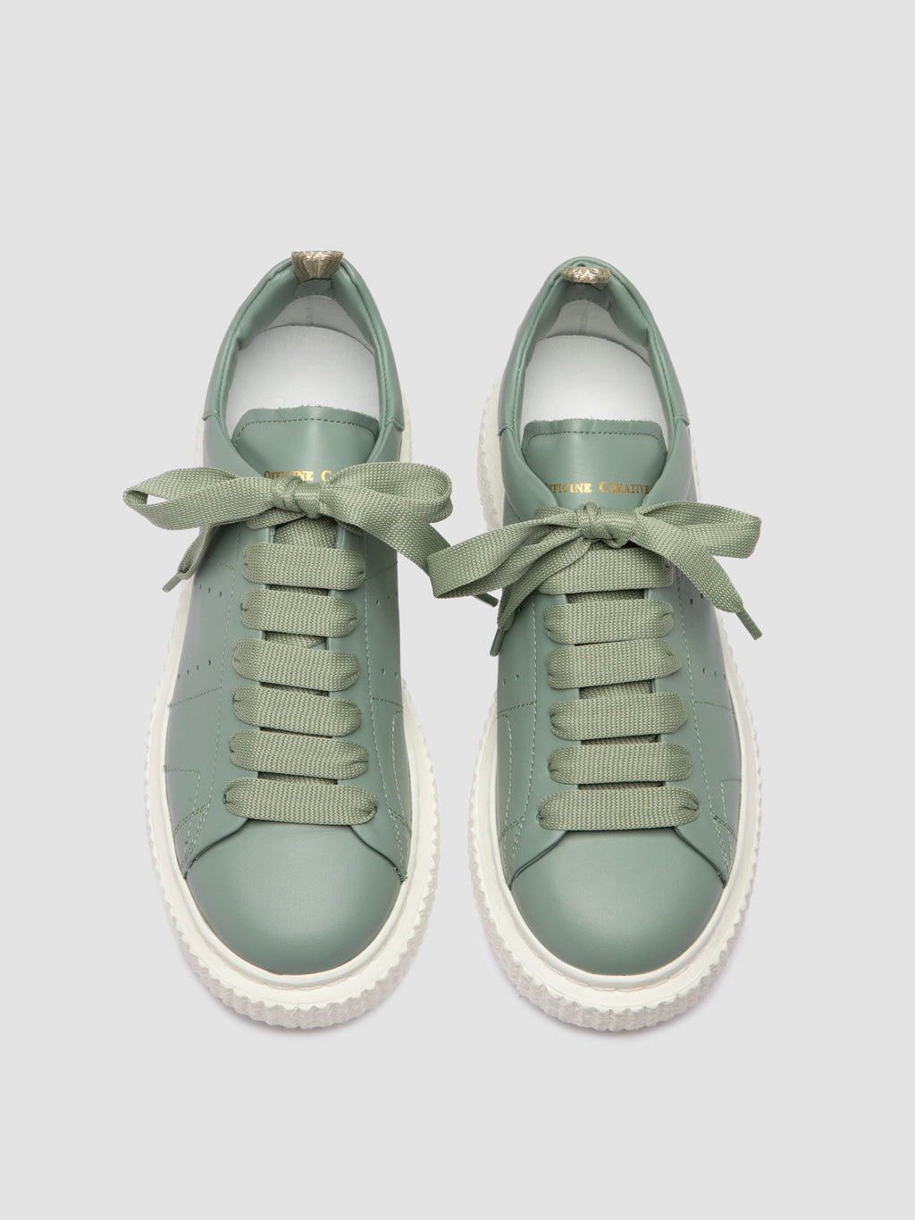 KRACE 129 - Green Leather Sneakers