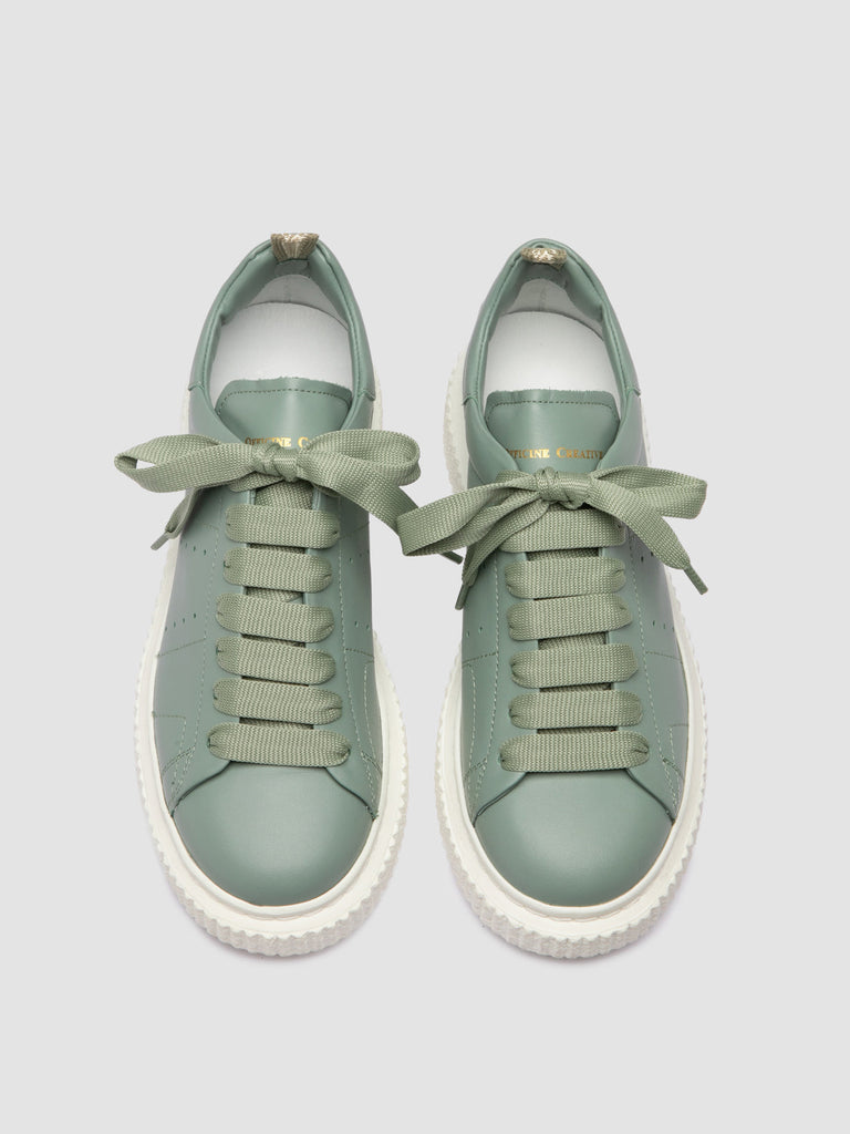 KRACE 129 - Green Leather Sneakers