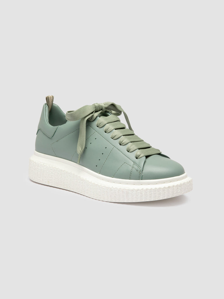 KRACE 129 - Green Leather Sneakers