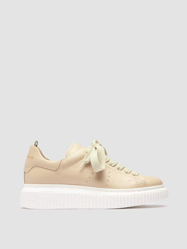 KRACE 129 - Ivory Leather Sneakers