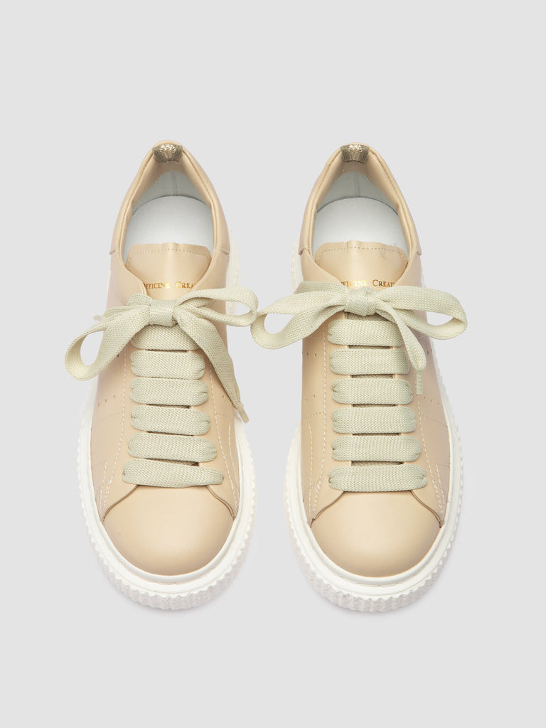 KRACE 129 - Ivory Leather Sneakers