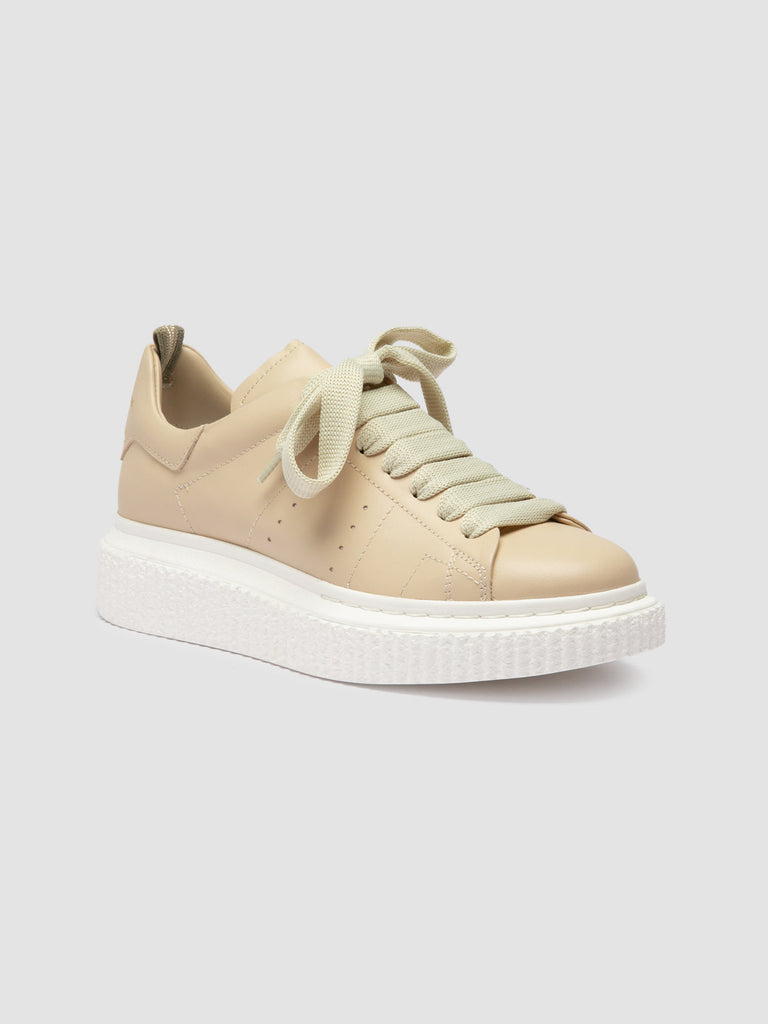 KRACE 129 - Ivory Leather Sneakers