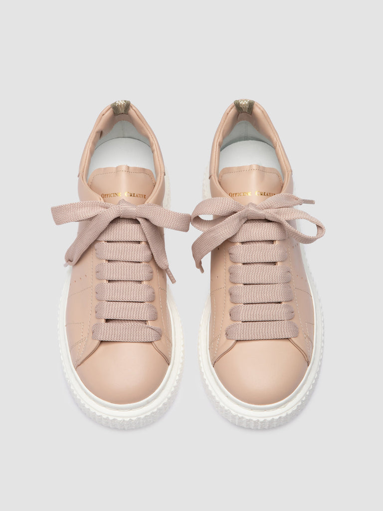 KRACE 129 - Beige Leather Sneakers