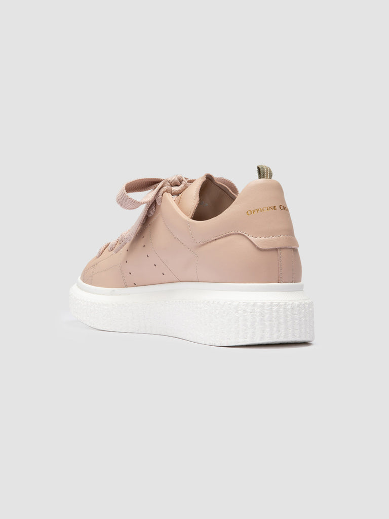 KRACE 129 - Beige Leather Sneakers