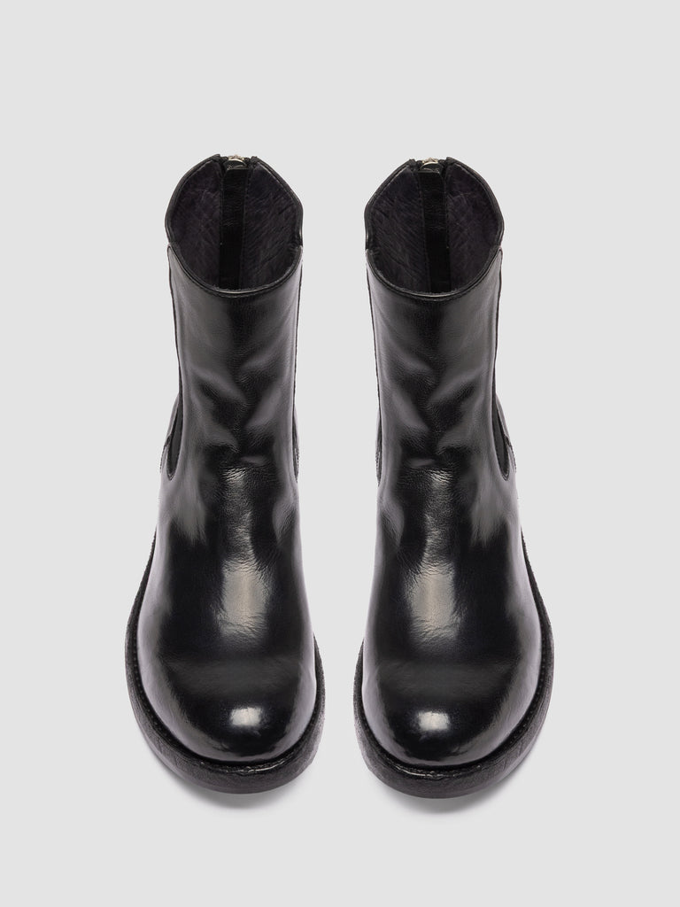 LEGRAND 139 - Black Leather Zip Boots