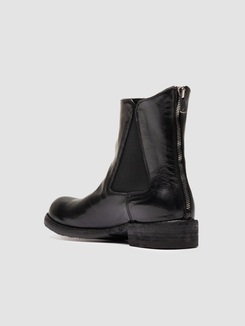 LEGRAND 139 - Black Leather Zip Boots - image 4,side view