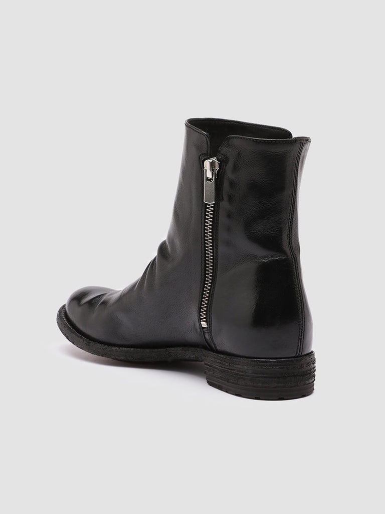 LEXIKON 096 - Black Leather Zip Boots