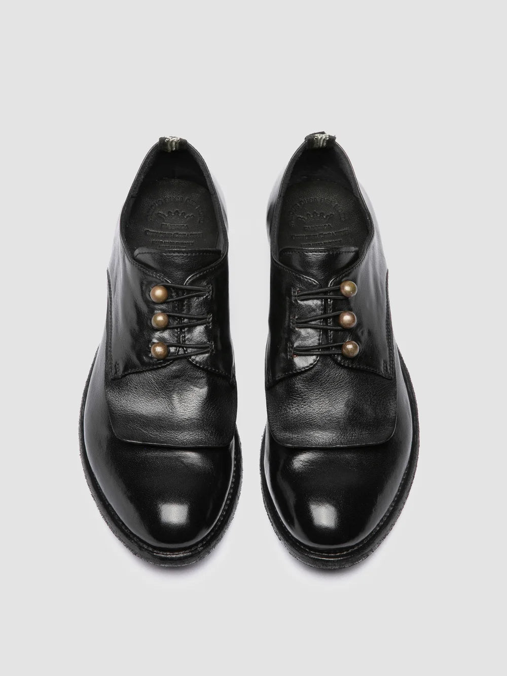 LEXIKON 554 - Scarpe Derby in Pelle Nera - image 2,side view