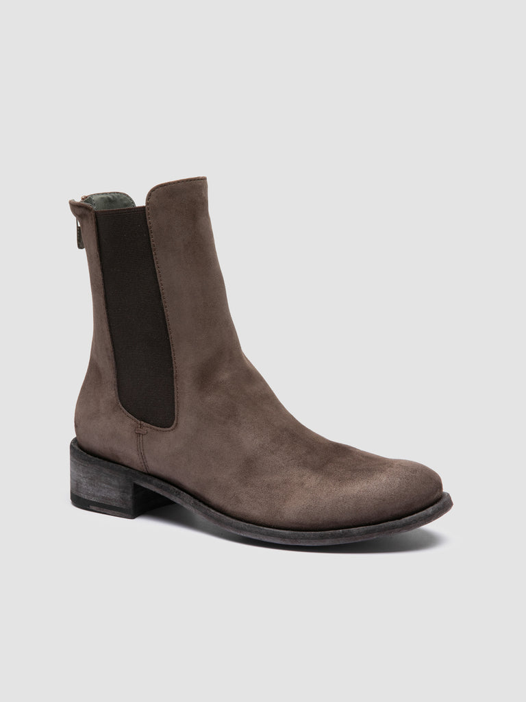LISON 017 - Brown Suede Chelsea Boots