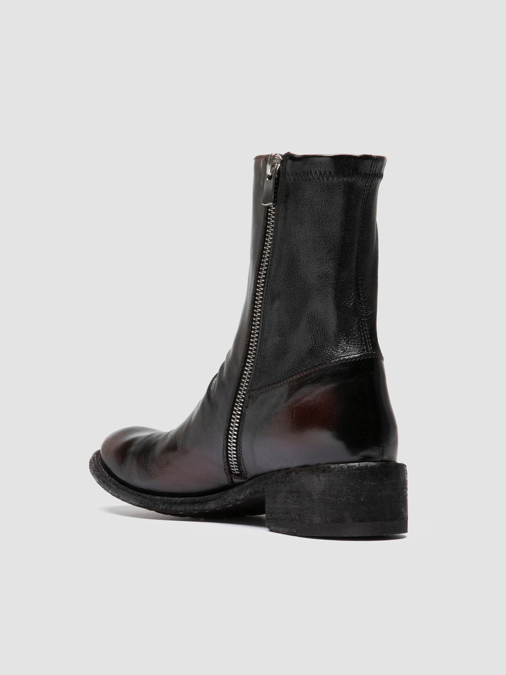 LISON 041 - Stivaletti in Pelle  Bordeaux - image 4,side view