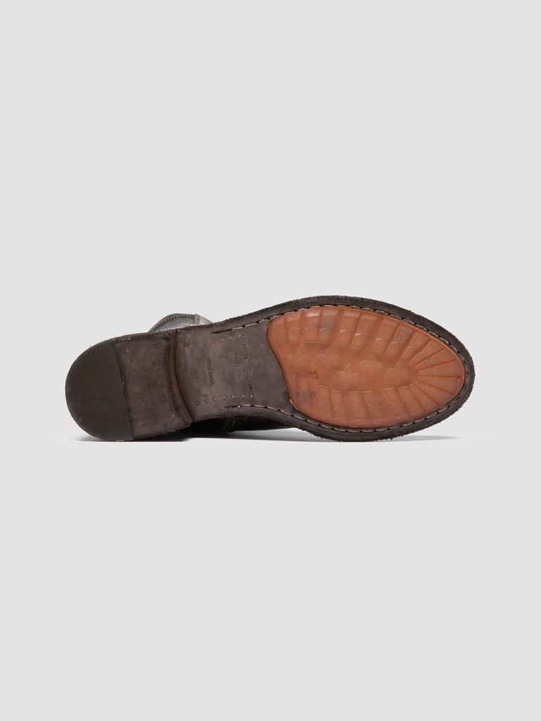 LISON 041 - Stivaletti con Zip in Pelle Marrone