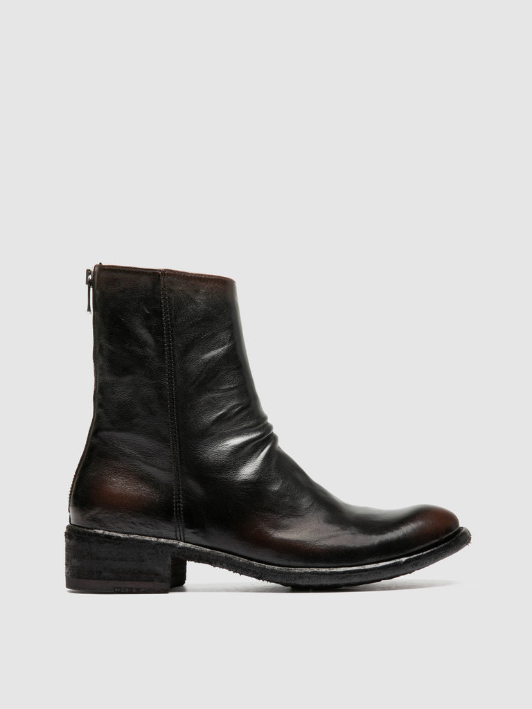 LISON 069 - Stivali con Zip in Pelle Nera