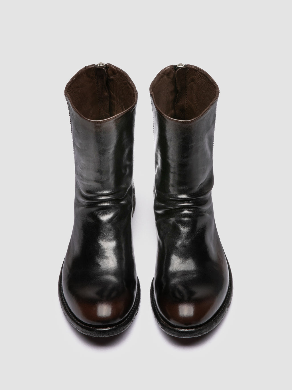 LISON 069 - Stivali con Zip in Pelle Nera - image 2,side view