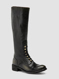 LISON 070 - Brown Leather Zip Boots - thumb image 3,side view