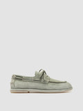 LOVE 101 - Green Suede Boat Shoes - thumb image 1,side view