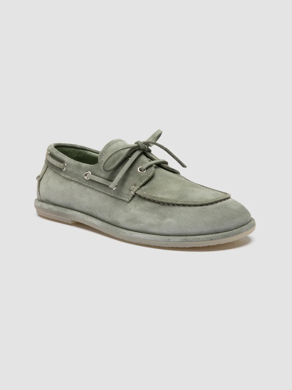 LOVE 101 - Green Suede Boat Shoes - image 3,side view