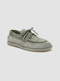 LOVE 101 - Green Suede Boat Shoes - thumb image 3,side view