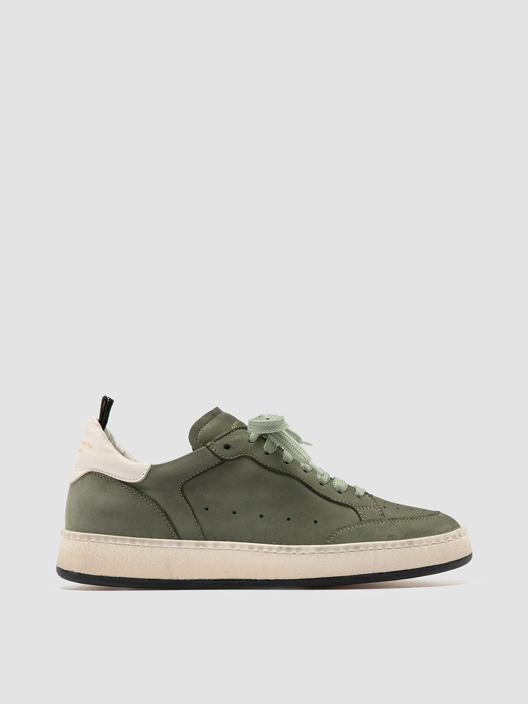 MAGIC 102 - Green Leather Low Top Sneakers