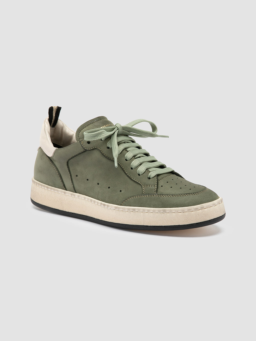 MAGIC 102 - Green Leather Low Top Sneakers - image 3,side view
