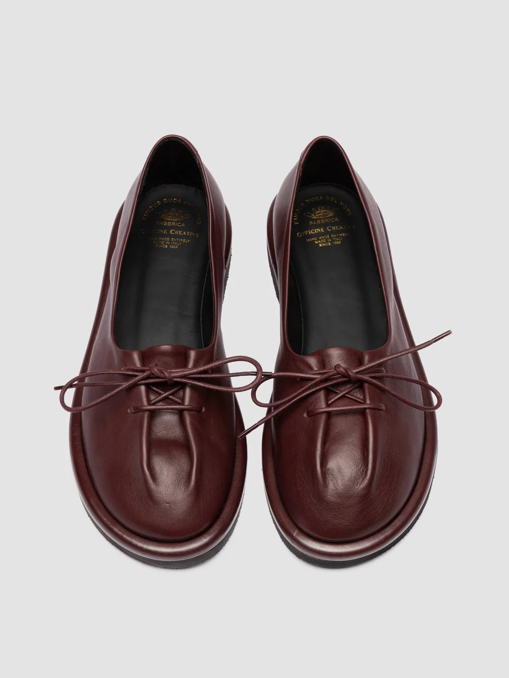 MARJORY 104 - Ballerine in Pelle Bordeaux - image 2,side view