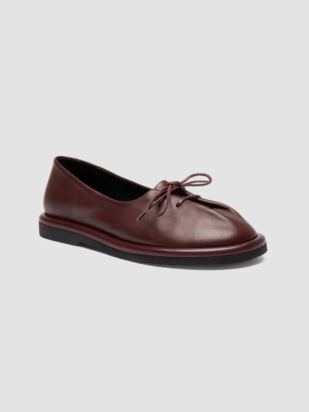 MARJORY 104 - Ballerine in Pelle Bordeaux - image 3,side view