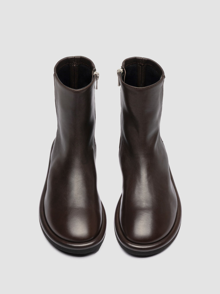 MARJORY 106 - Stivali con Zip in Pelle Marrone