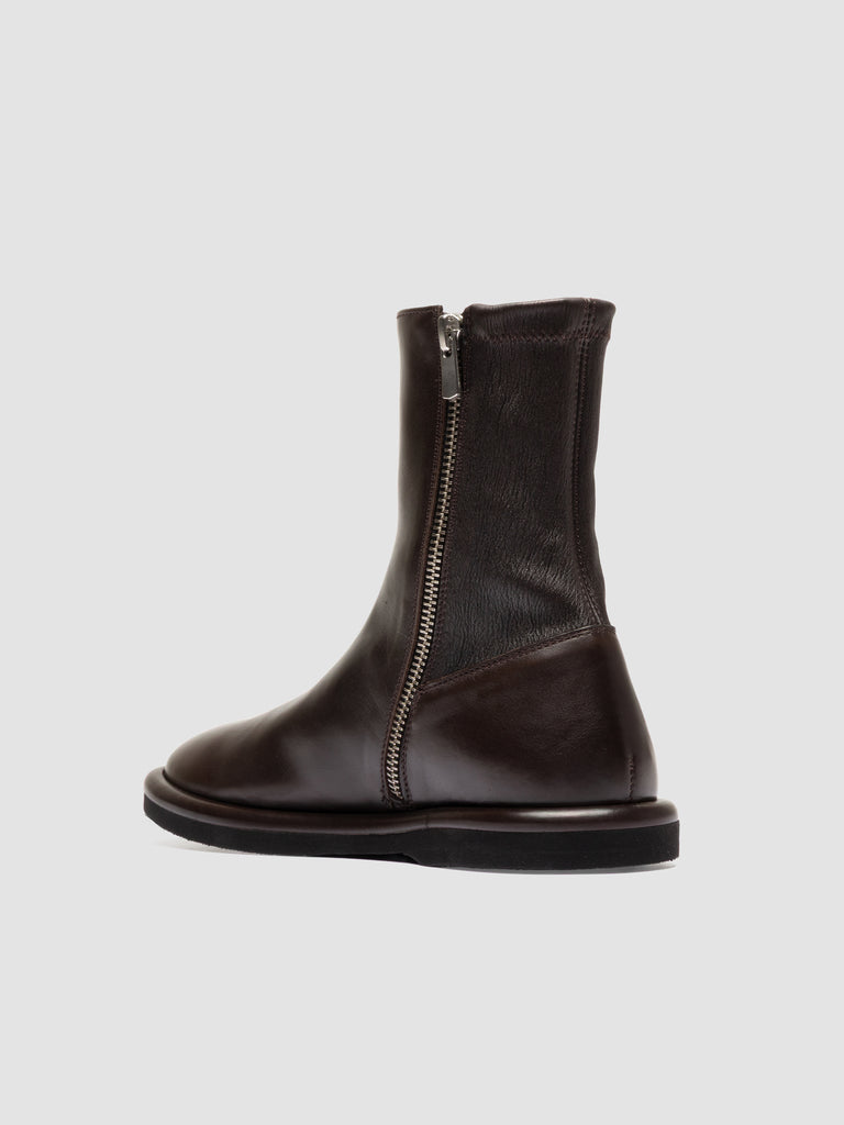 MARJORY 106 - Stivali con Zip in Pelle Marrone