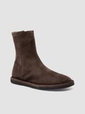 MARJORY 106 - Stivali con Zip in Pelle Scamosciata Marrone - thumb image 3,side view