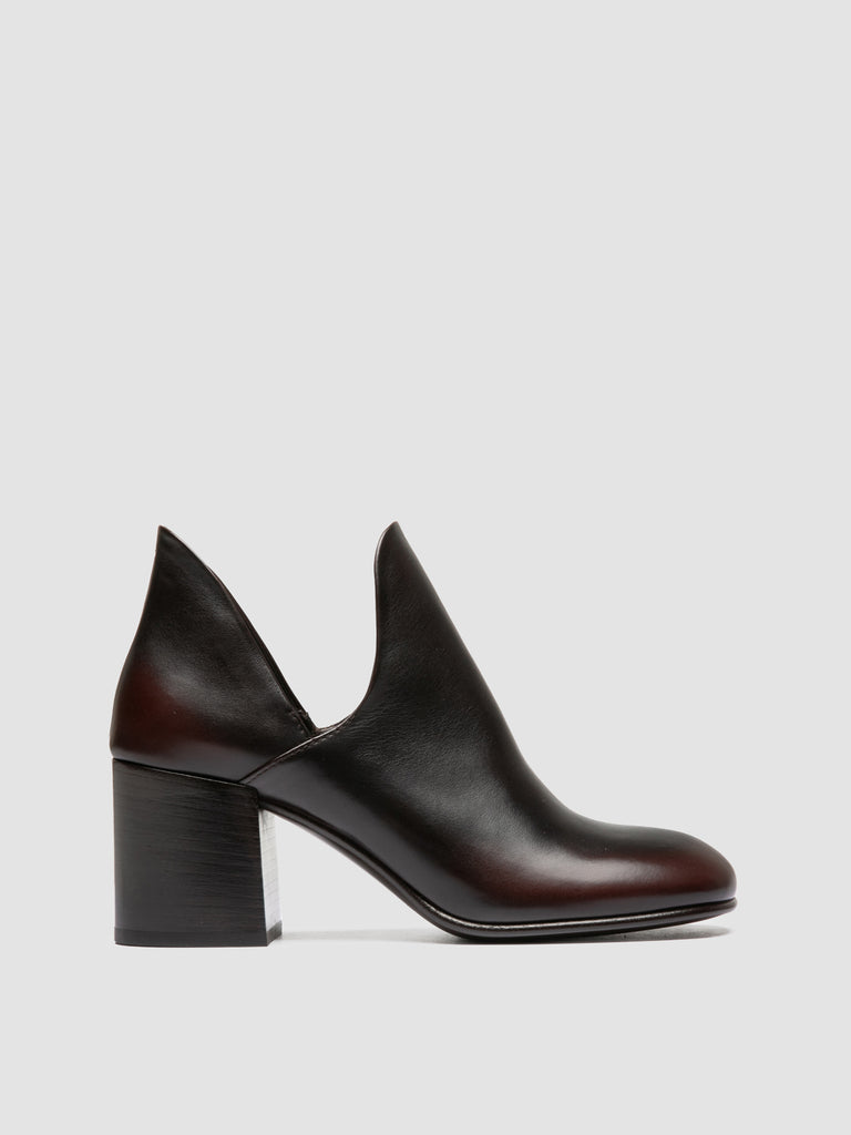 MAYREED 003 - Dark Brown Leather Pull On Boots