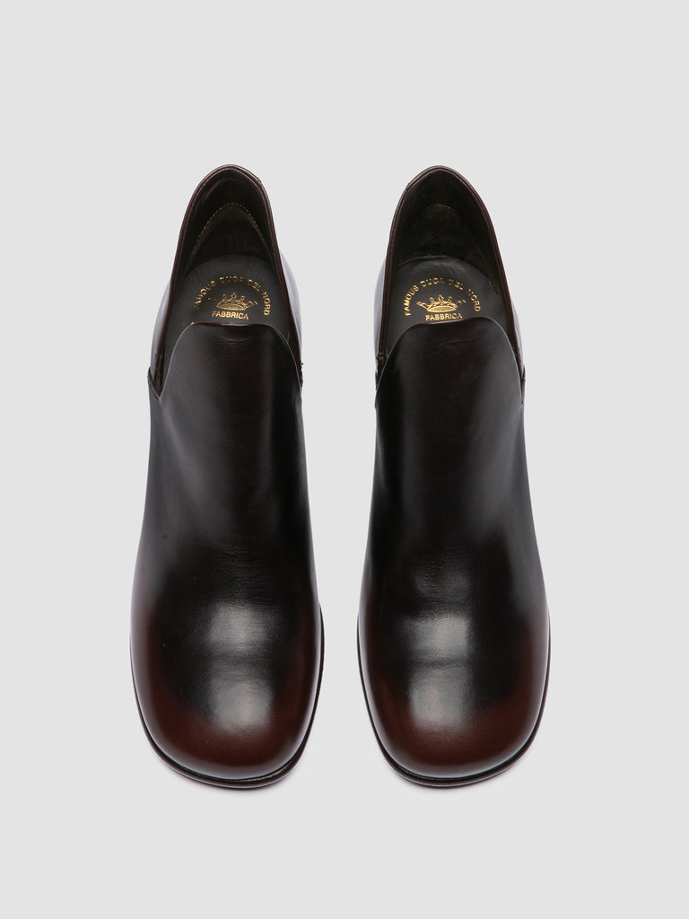 MAYREED 003 - Dark Brown Leather Pull On Boots
