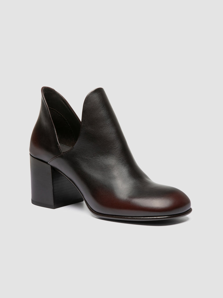 MAYREED 003 - Dark Brown Leather Pull On Boots