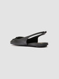 MEREDITH 001 - Black Leather Sling Back Sandals - thumb image 4,side view