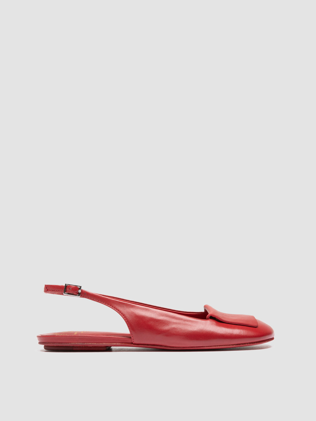 MEREDITH 001 - Red Leather Sling Back Sandals - image 1